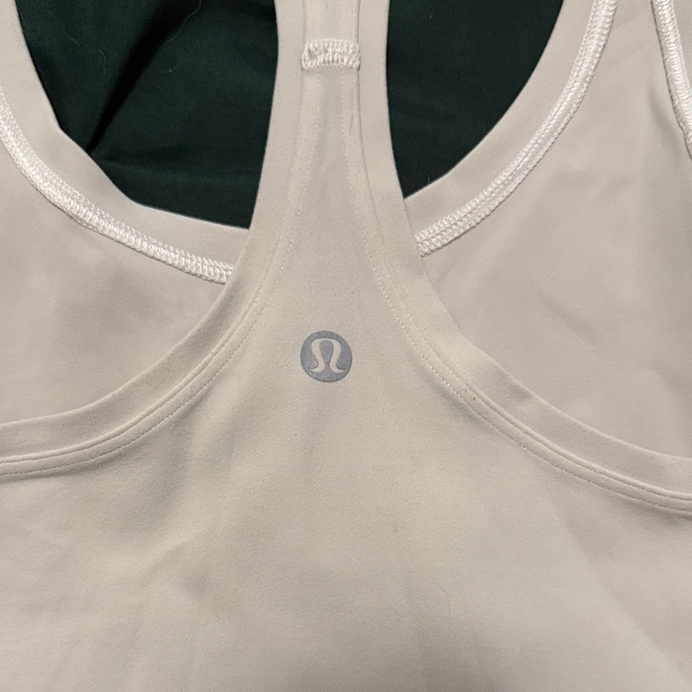 lululemon athletica Cream Racerback Workout Tank - Picture 2 of 3